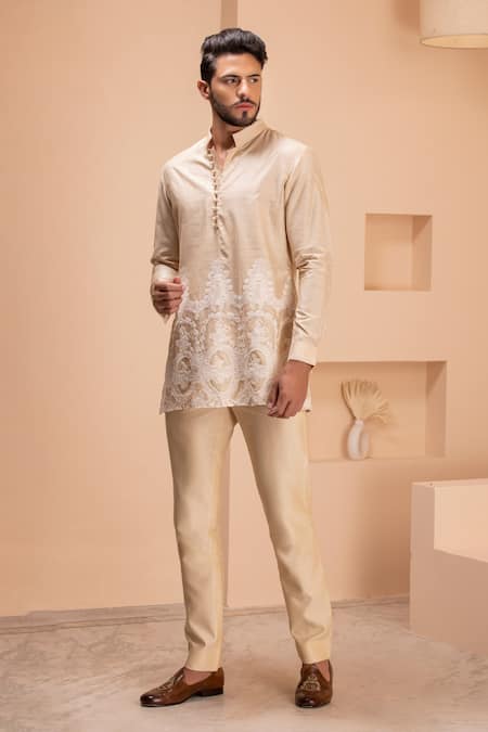 AMIT ARORA Crochet Embroidered Short Kurta 