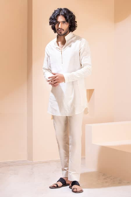 AMIT ARORA Crochet Embroidered Short Kurta 