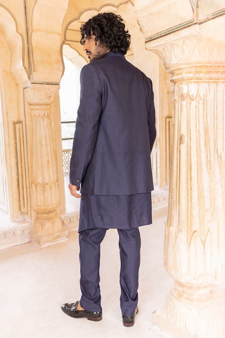 Amit Arora Sequins Hand Embroidered Bandhgala Pant Set 