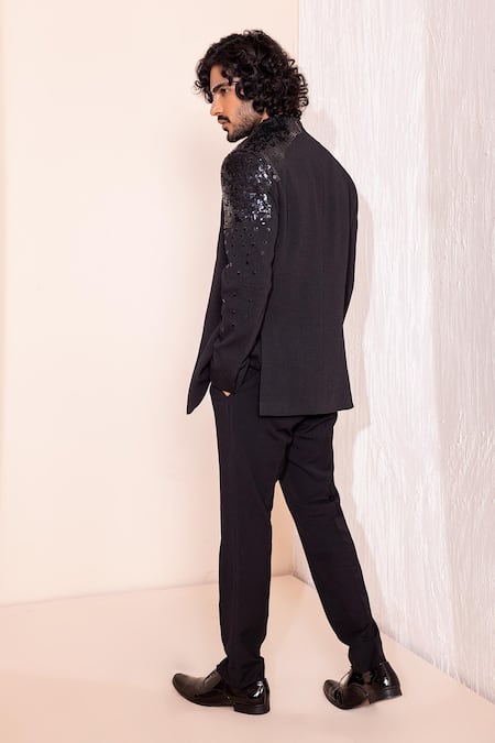 Amit Arora Ionic Sequin Embroidered Coat Pant Set 