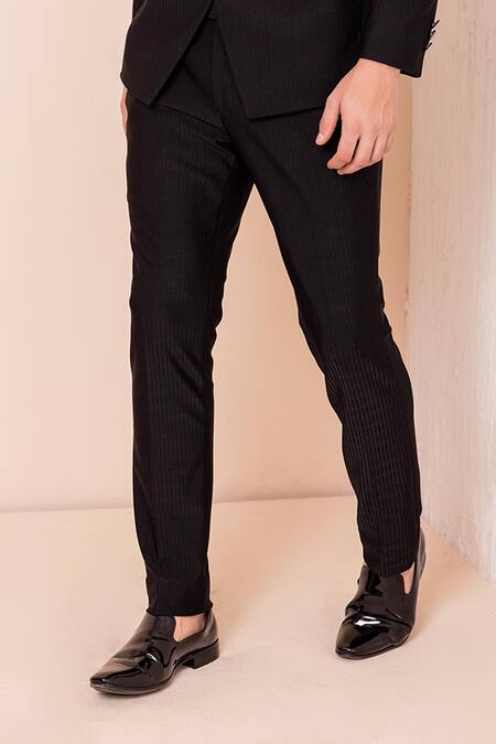 Amit Arora Black Knit Sequins Dragon Embellished Bandhgala And Pant Online at Aza Fashions Amit Arora_Black Knit Sequins Dragon Embellished Bandhgala And Pant _Online_at_Aza_Fashions