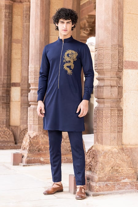 AMIT ARORA Dragon Embroidered Kurta 