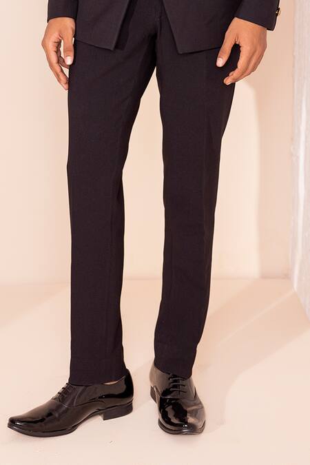 Shop Amit Arora Black Polyester Beads Abstract Embroidered Coat With Pant Online at Aza Fashions Shop_Amit Arora_Black Polyester Beads Abstract Embroidered Coat With Pant _Online_at_Aza_Fashions