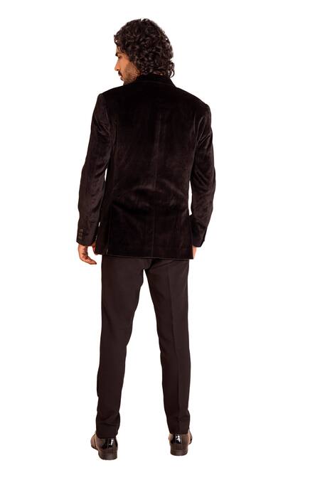 Shop Amit Arora Black Cotton Embroidery Dragon Embellished Coat With Pant Online at Aza Fashions Shop_Amit Arora_Black Cotton Embroidery Dragon Embellished Coat With Pant _Online_at_Aza_Fashions