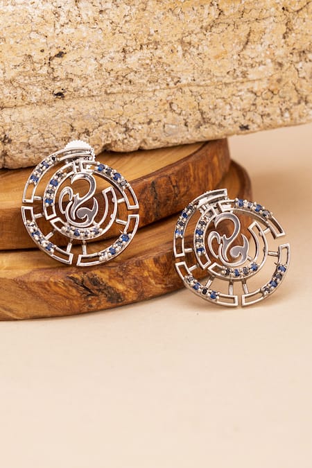 Gaurish bespoke jewellery Le Cercle Stone Studded Earrings 