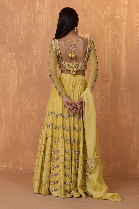 Radha Sharma Gul Sequin Embroidered Lehenga Set 
