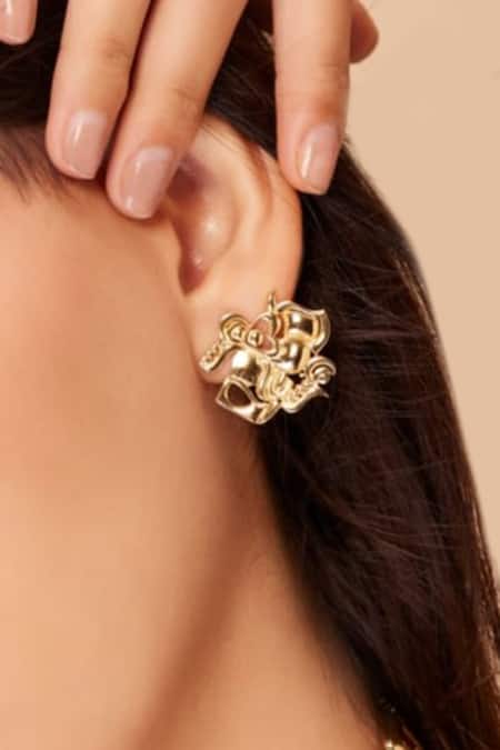 Gaurish Bespoke Jewellery Tribal Stud Earrings 