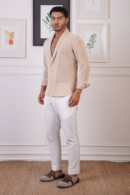 Buy_Ankur J_Beige Embellished Shirt _Online_at_Aza_Fashions