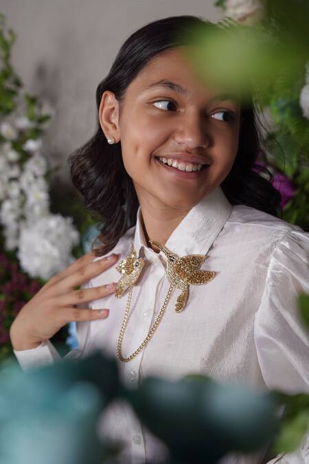 Shop_Panchhi By Kanupriya Tibrewala_Multi Color Satin Zari, Embroidery Dahlia Floral Print Skirt Set_Online_at_Aza_Fashions