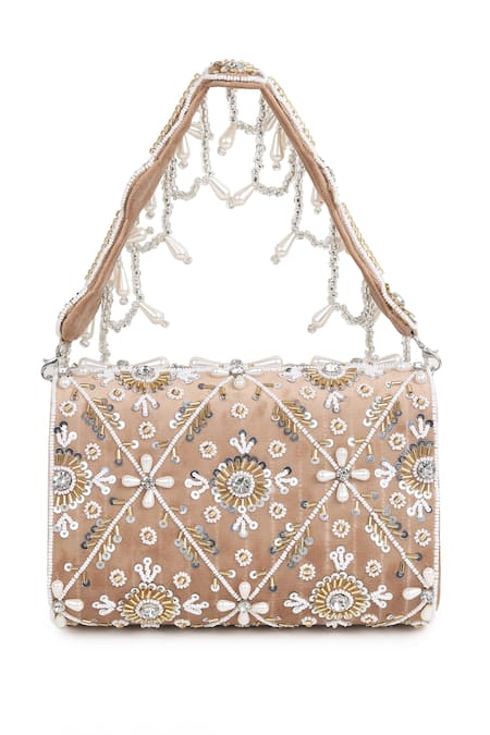 House Of Webhin Suede Bead Work Bag 