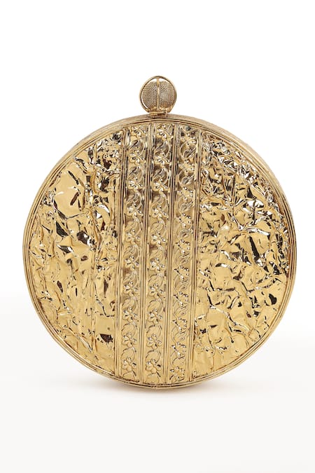 House Of Webhin Seashell Embellished Round Clutch 
