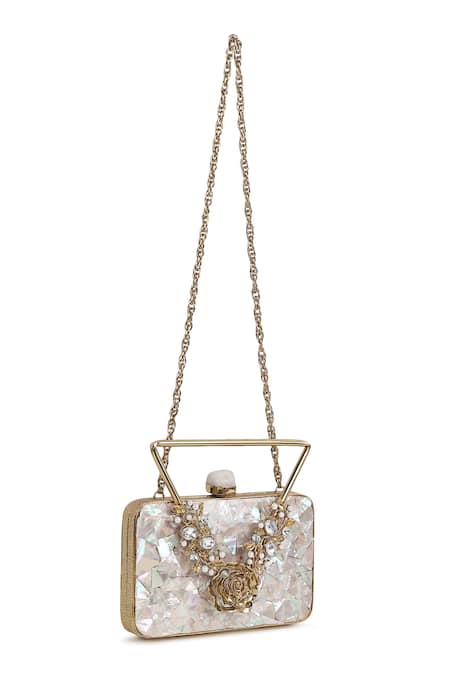 House of Webhin Mother-Of-Pearl Embellished Bag 