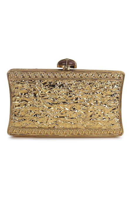 House Of Webhin Gilded Carved Clutch 