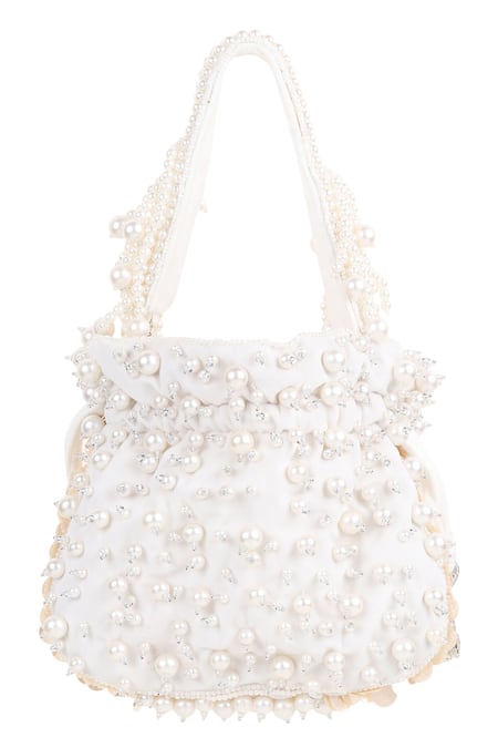 House Of Webhin Opaline Pearl Sequin Embellished Potli 