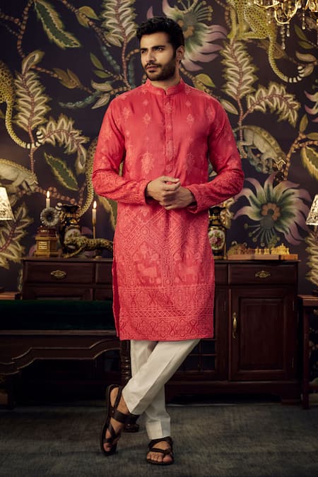 Kasbah Silk Thread Embroidered Kurta 