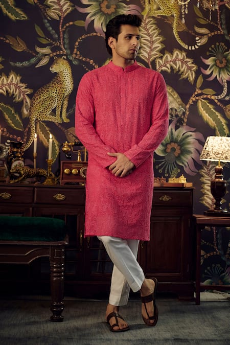 Kasbah Thread & Chikankari Embroidered Kurta 