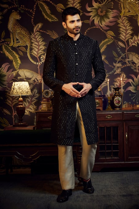 Kasbah Cutdana Embroidered Sherwani 