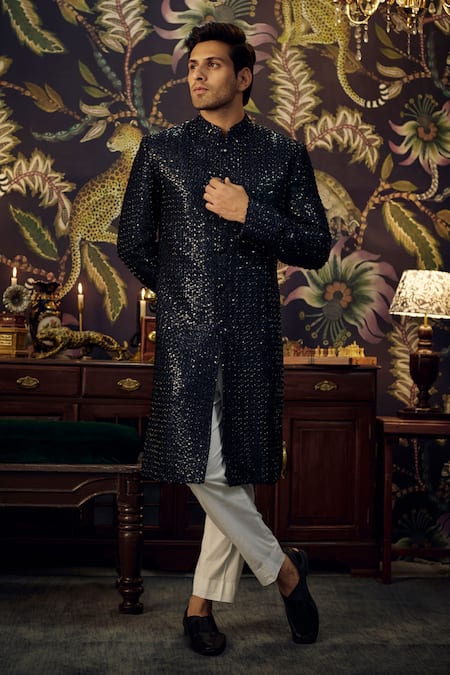 Kasbah Long Embroidered Sherwani 