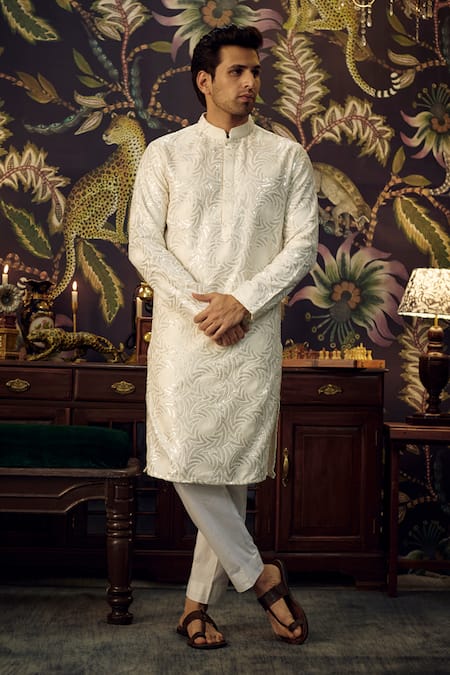 Kasbah Sequin & Thread Work Straight Kurta 