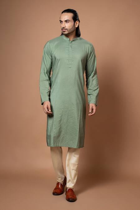 Shop Priyanka Haralalka Green Silk, Cotton Embroidery Floral Chord Bundi And Kurta Set Online at Aza Fashions Shop_Priyanka Haralalka_Green Silk, Cotton Embroidery Floral Chord Bundi And Kurta Set _Online_at_Aza_Fashions