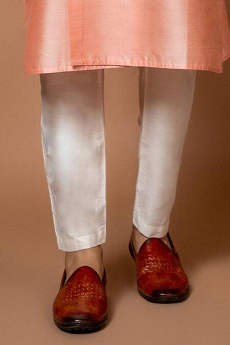 Shop_Priyanka Haralalka_Pink Cotton, Silk Zari Layered Kurta Set With Embroidered Bundi _Online_at_Aza_Fashions