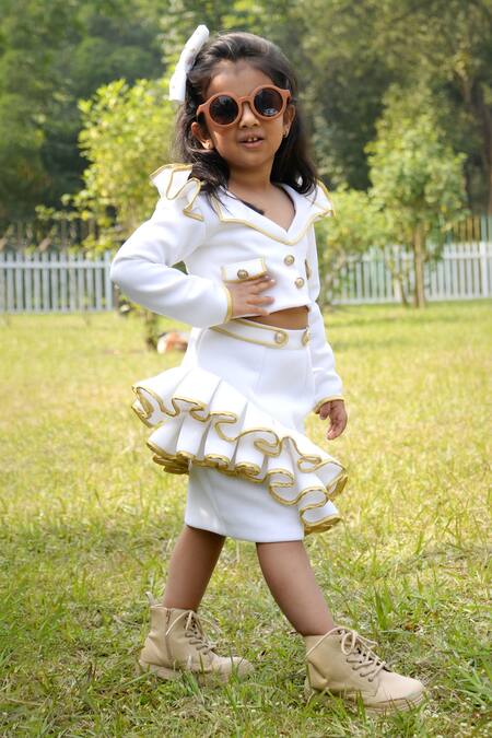 Shop Toplove White Cotton, Neoprene Piping Chic Pipe Work Blazer And Skirt Set Online at Aza Fashions Shop_Toplove_White Cotton, Neoprene Piping Chic Pipe Work Blazer And Skirt Set _Online_at_Aza_Fashions