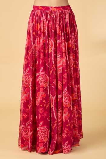 Buy Kalakaari By Sagarika Maroon Georgette, Silk Organza Zari, Embroidery Zardosi Blouse And Lehenga Set Online at Aza Fashions Buy_Kalakaari By Sagarika_Maroon Georgette, Silk Organza Zari, Embroidery Zardosi Blouse And Lehenga Set _Online_at_Aza_Fashions