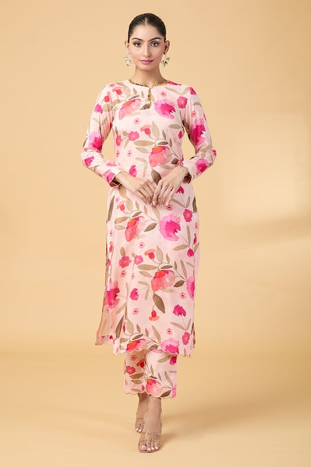 Kalakaari By Sagarika Floral Print Kurta With Pant 