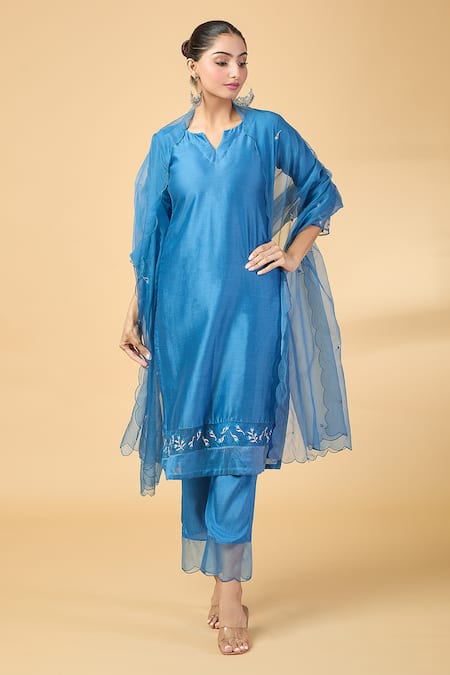 Kalakaari By Sagarika Embroidered Panel Kurta & Pant Set 