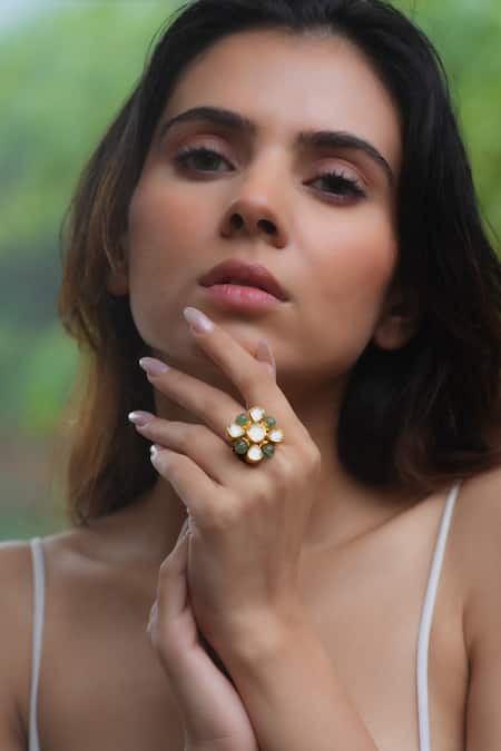 Zeeya Luxury Jewellery Kharbuja Polki Ring 