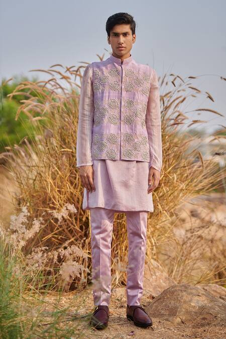 Shop House Of Koa Lavender Bundi Raw Silk Embroidery Zardozi Set at Aza Fashions Shop_House Of Koa_Lavender Bundi Raw Silk Embroidery Zardozi Set _at_Aza_Fashions