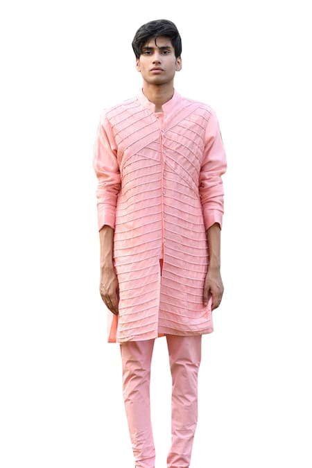 House Of Koa Pink Chanderi, Cotton Embroidery Aaron Cord Work Kurta Set Online at Aza Fashions House Of Koa_Pink Chanderi, Cotton Embroidery Aaron Cord Work Kurta Set _Online_at_Aza_Fashions
