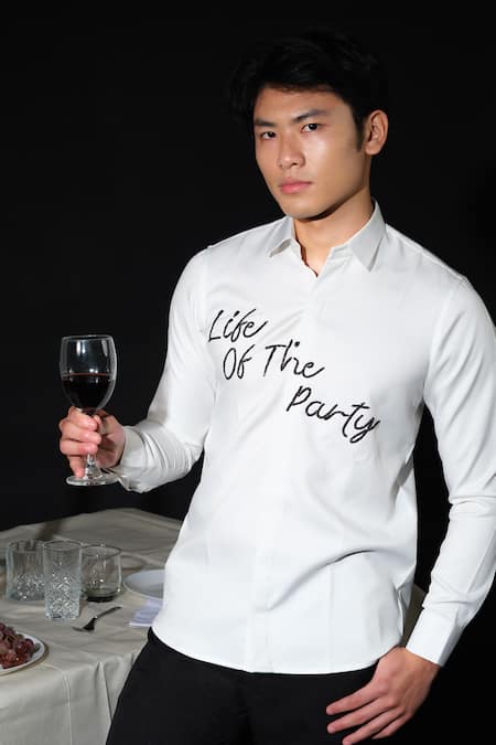 House of KOA Life Of The Party Embroidered Shirt 