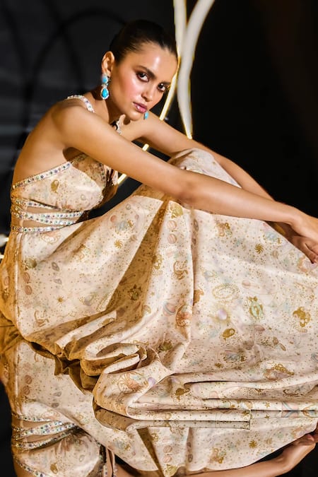 Ohaila Khan Multi Color Polyamide, Polyester Pearls, Agena Hand Embellished Lehenga Set Online at Aza Fashions Ohaila Khan_Multi Color Polyamide, Polyester Pearls, Agena Hand Embellished Lehenga Set _Online_at_Aza_Fashions