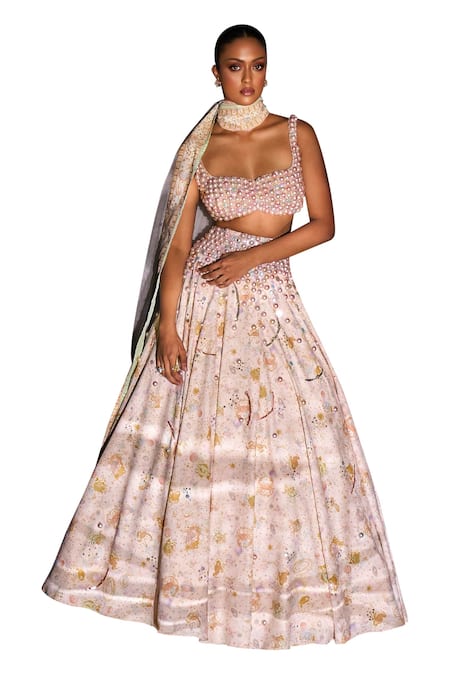 Buy Ohaila Khan Multi Color Polyamide, Polyester Pearls, Agena Hand Embellished Lehenga Set Online at Aza Fashions Buy_Ohaila Khan_Multi Color Polyamide, Polyester Pearls, Agena Hand Embellished Lehenga Set _Online_at_Aza_Fashions