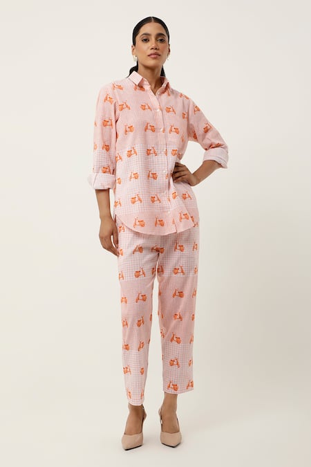 Jajaabor Scooter Print Shirt & Pant Set 