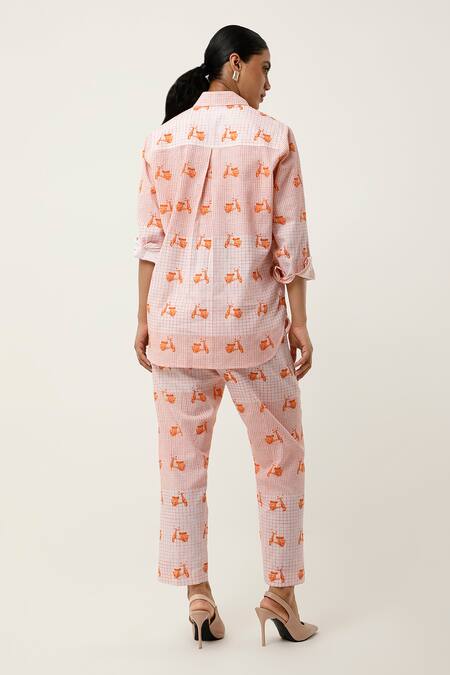 Jajaabor Scooter Print Shirt & Pant Set 