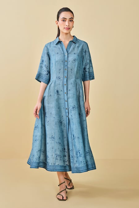 Grassroot By Anita Dongre Pond Blossom Printed Dress 