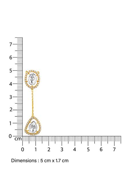 Buy Mirelle Gold Plated Hazel Polki Dangling Pendant Necklace Online at Aza Fashions Buy_Mirelle_Gold Plated Hazel Polki Dangling Pendant Necklace_Online_at_Aza_Fashions