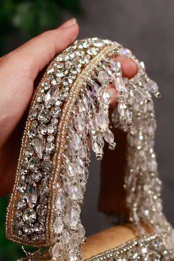 The Tan Clan_Gold Crystals Grace Embroidered Clutch _Online_at_Aza_Fashions