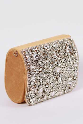 Shop_The Tan Clan_Gold Crystals Grace Embroidered Clutch _Online_at_Aza_Fashions