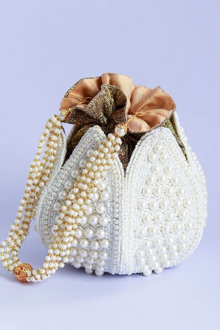 The Tan Clan Sitara Pearl Embroidered Potli 