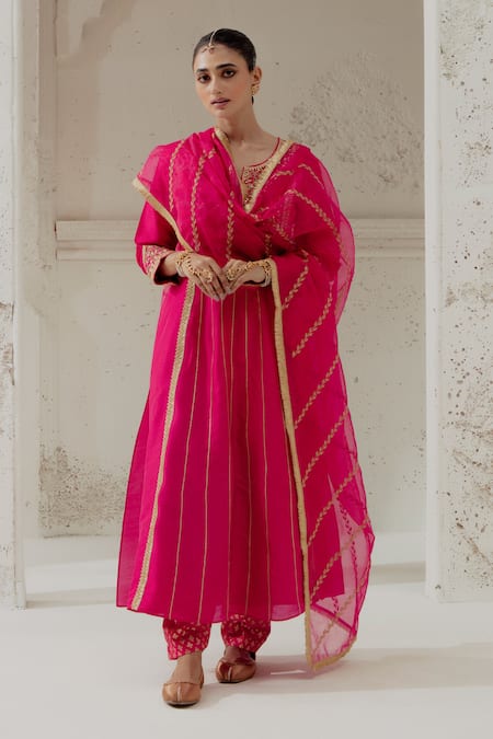 Ranian Floral Embroidered Kalidar Kurta Salwar Set 