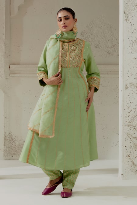 Ranian Floral Work Kalidar Kurta Salwar Set 