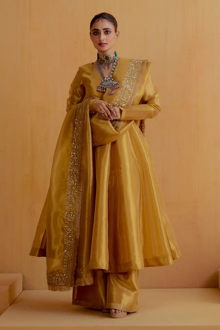 Ranian Tissue Silk Kalidar Kurta Set 