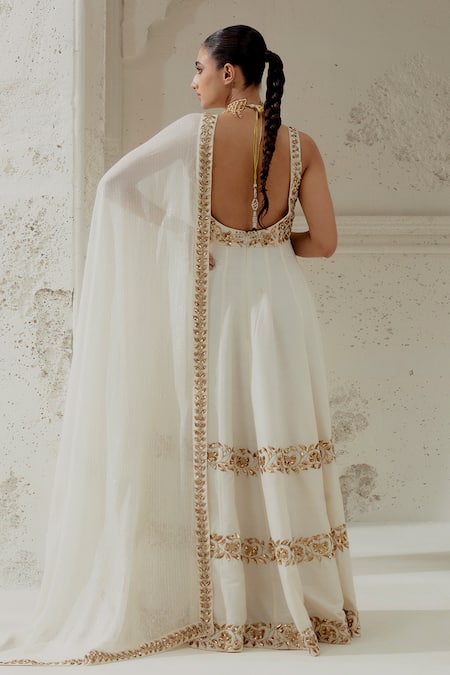 Ranian Embroidered Kalidar Kurta With Dupatta 