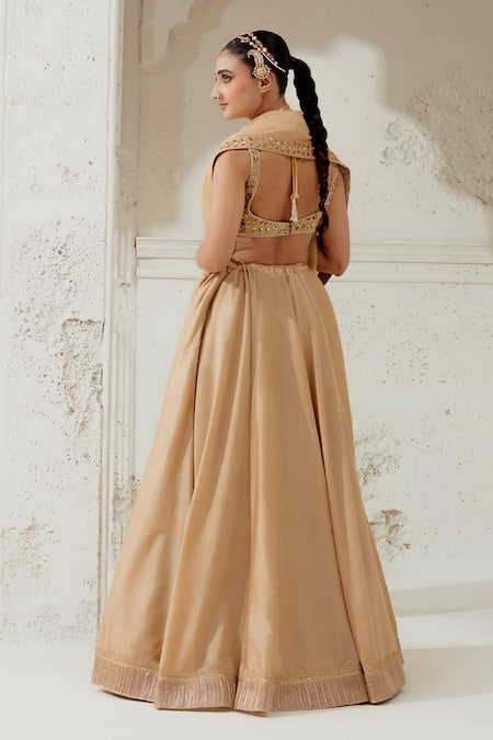 Ranian Zardosi Embroidered Blouse Flared Lehenga Set 