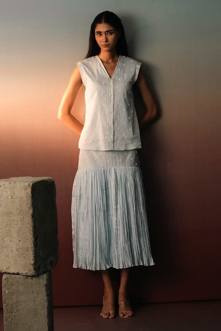 Karishma Kajaria Daisy Embroidered Top 