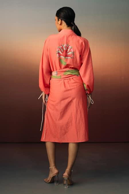 Karishma Kajaria Floral Blossom Print Midi Dress 