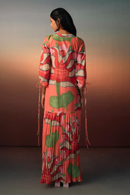 Karishma Kajaria Flower Garden Print Maxi Dress 